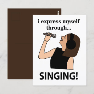 Singen Ich spreche mich durch singen aus Postkarte