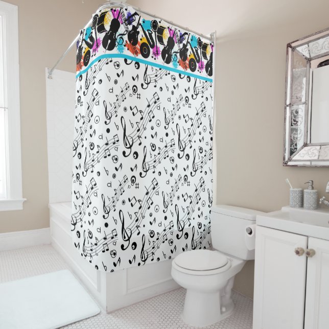 Singen in der Dusche Duschvorhang (Beispiel)