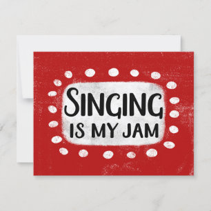 Singen ist meine Jam Grußkarte Karte