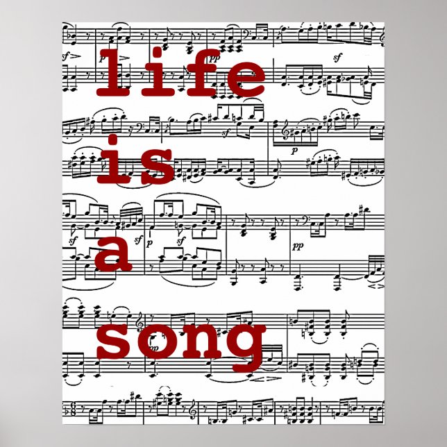 Singen / Leben ist ein Lied Poster (Vorne)