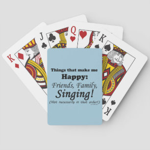 Singen macht mich glücklich spielkarten