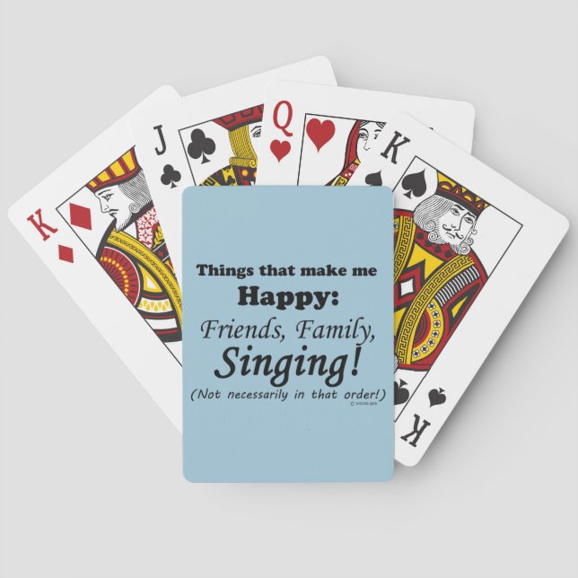 Singen macht mich glücklich spielkarten (Rückseite)