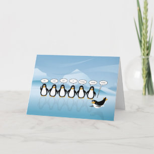 Singen Pinguin Weihnachten und Neujahr Karte