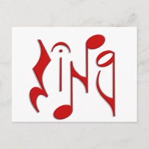 singen postkarte