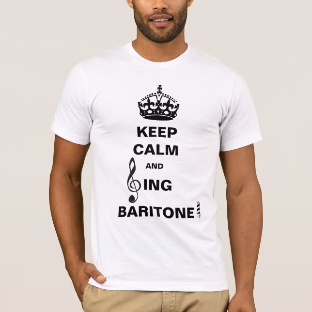 Singen Sie Bariton T-Shirt (Vorderseite)