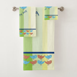 Singen Sie ein Happy Song buntes Handtuch-Set mit Badhandtuch Set