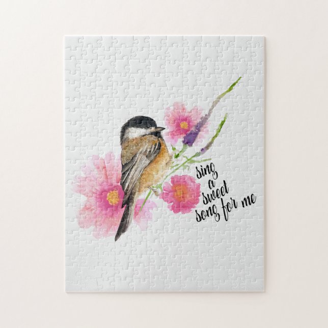 Singen Sie ein süßes Lied für mich Chickadee Wasse Puzzle (Vertikal)