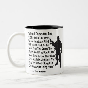 Singen Sie Ihren Tod Lied und Die wie ein Held # Zweifarbige Tasse