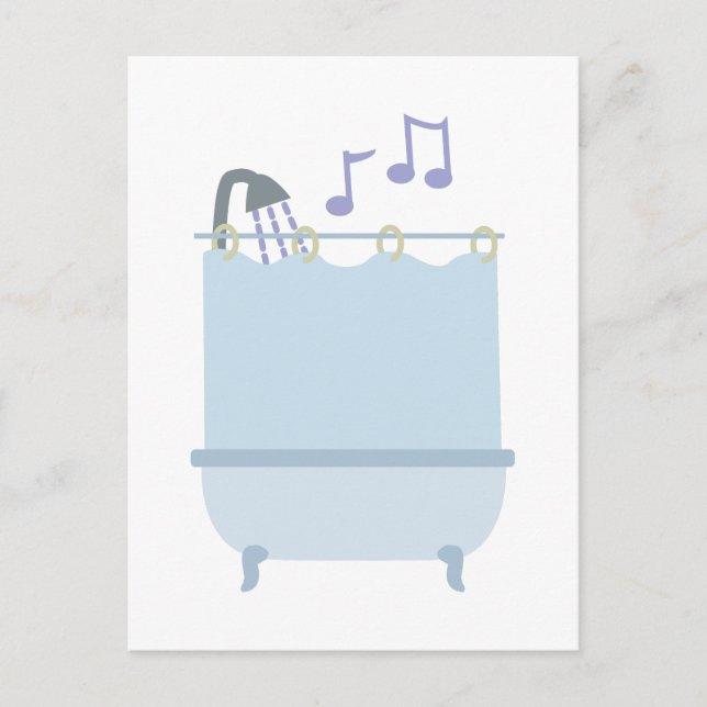Singen Sie in der Dusche Postkarte (Vorderseite)