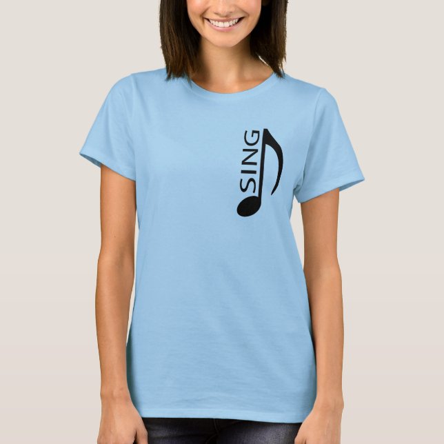 Singen Sie Musiknote-T - Shirt (Vorderseite)