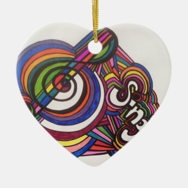 "SINGEN SIE" VERZIERUNG KERAMIKORNAMENT (Vorne)