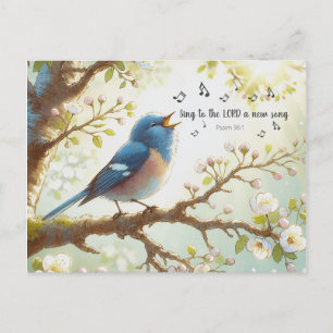 Singen Sie zum LORD ein neues Lied Psalm 96:1 Postkarte
