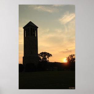 Singen Tower Sunset Print Poster
