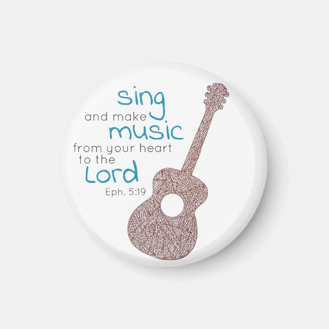 "Singen und Musik machen.." Guitar Magnet (Vorne)