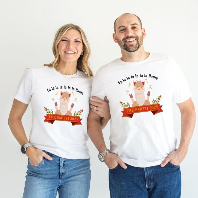 Singen Weihnachts Llama Familie Matching Men's Tri-Blend Shirt (Von Creator hochgeladen)