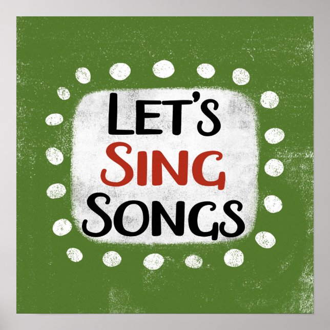 Singen wir Songs Poster Wall Art (Vorne)