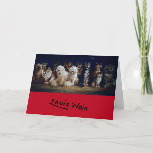 Singende Katzen Weihnachtslieder, Louis Wain Karte