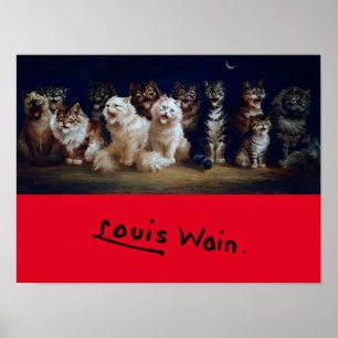 Singende Katzen Weihnachtslieder, Louis Wain Poster