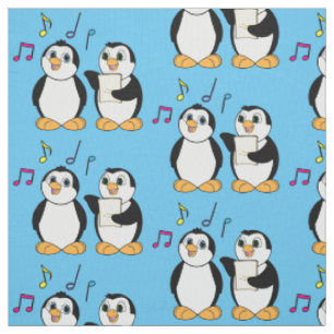 Singende Pinguine Stoff