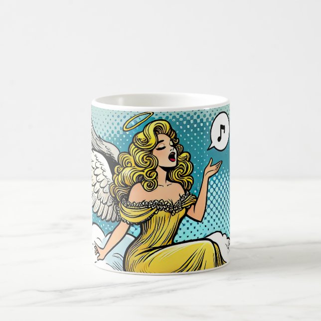 Singender musikalischer Engel Kaffeetasse (Mittel)