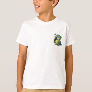 Singender Papagei Musikalischer Cartoon-Vogel Kind T-Shirt