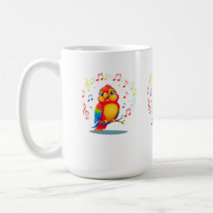 **Singender Papagei – Süße Singende Papagei-Illust Kaffeetasse