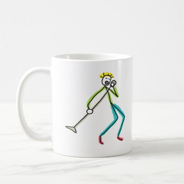 Singender Stockmann Kaffeetasse (Links)