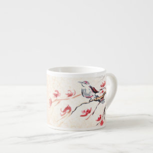 Singender Vogel Hintergrund Espressotasse