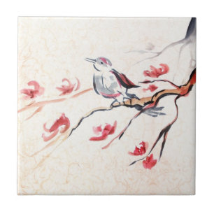 Singender Vogel Hintergrund Fliese
