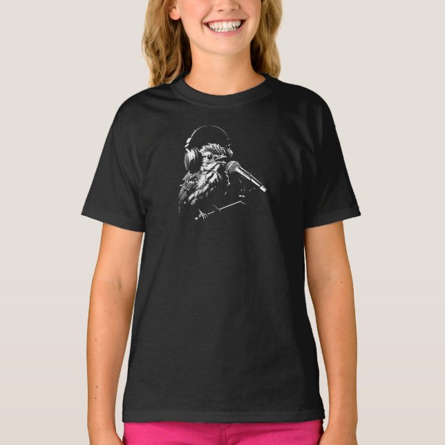 Singender Vogel T-Shirt (Vorderseite)