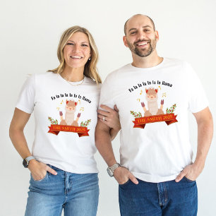 Singender Weihnachts-Lama-Familien-Matching-Männer Tri-Blend Shirt