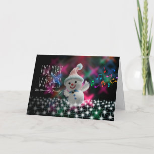 SingenSchneemann Feiertagskarte