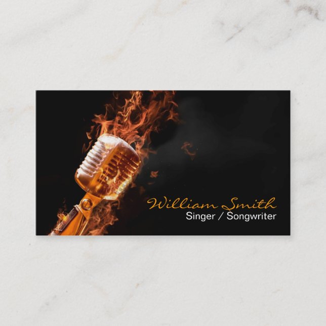 Singer Business card Visitenkarte (Vorderseite)