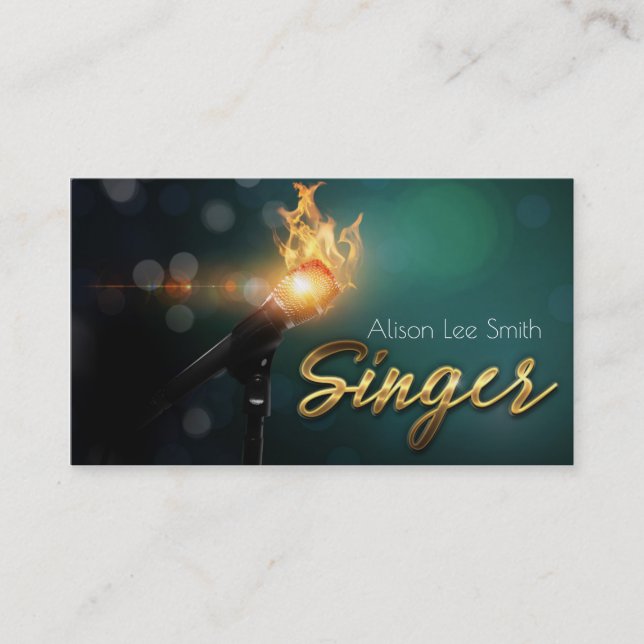 Singer Business card Visitenkarte (Vorderseite)