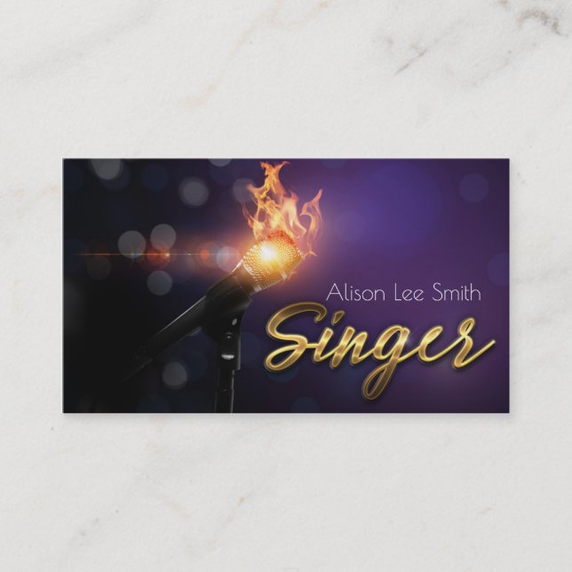 Singer Business card Visitenkarte (Vorderseite)