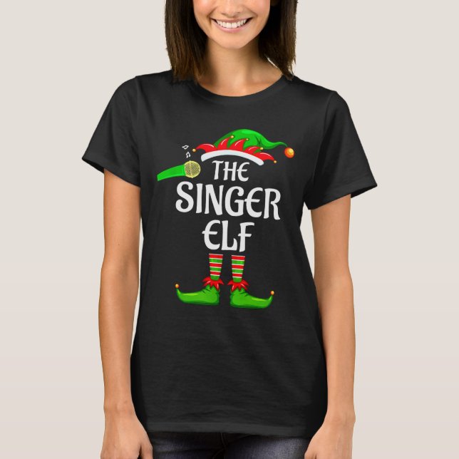 Singer Elf Matching Family Group Christmas Party P T-Shirt (Vorderseite)
