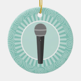 Singer Fun Turquoise Swirl Singer Keramik Ornament