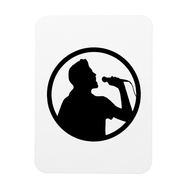 Singer Icon - Karaoke-Logo Magnet (Vertikal)