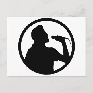 Singer Icon - Karaoke-Logo Postkarte