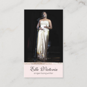 Singer Musician Foto Visitenkarte