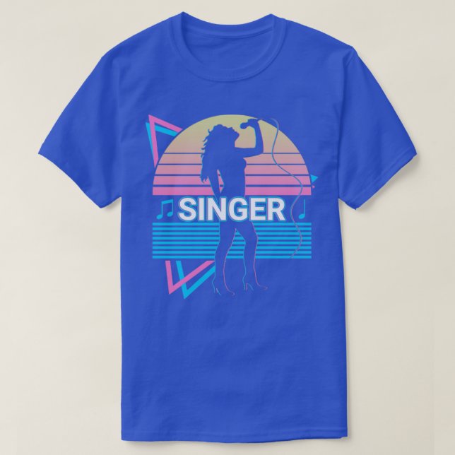 Singer Singing Retro T-Shirt (Design vorne)