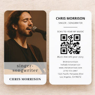 Singer Songwriter QR-Code-Foto Visitenkarte