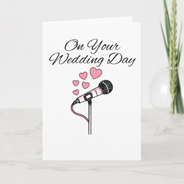 Singer Wedding Card Vocalist Musiker Dankeskarte (Vorderseite)