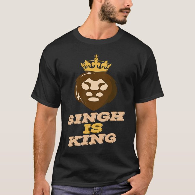 Singh ist King Lion T-Shirt (Vorderseite)
