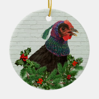 Singhähnchen Keramik Ornament