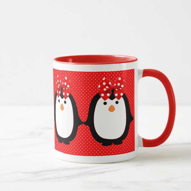 Singin Dame Penguins mit Tasse (Rechts)