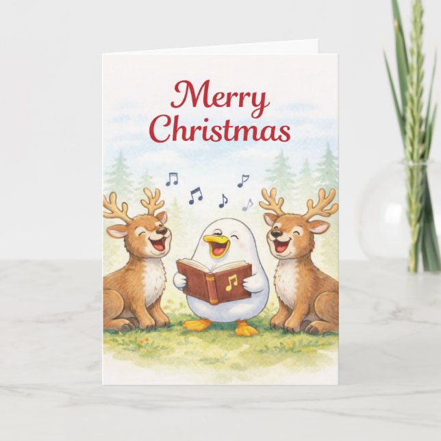 Singing all the way...Merry Christmas Karte (Vorderseite)