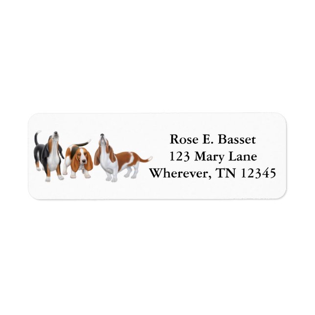 Singing-Basset-Hunds-Label (Vorne)