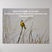 Singing Bird Bible Scripture Poster