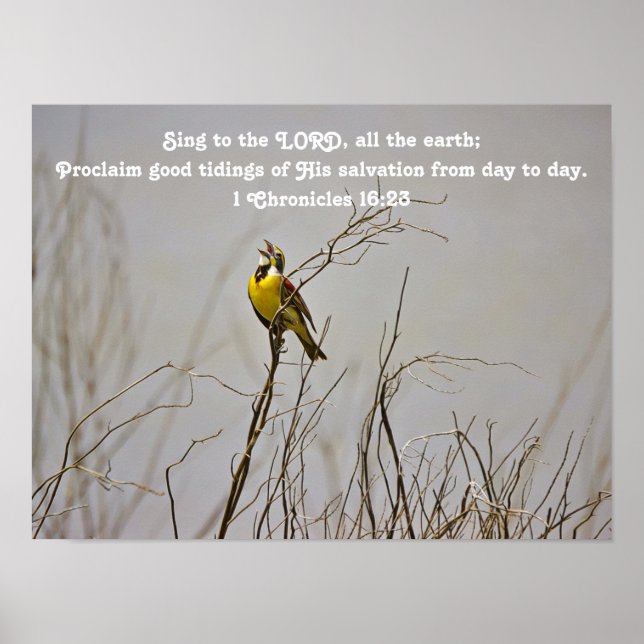 Singing Bird Bible Scripture Poster (Vorne)